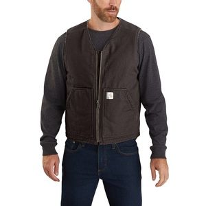 Carhartt Vest - Washed duck Sherpa lined vest RN#14806